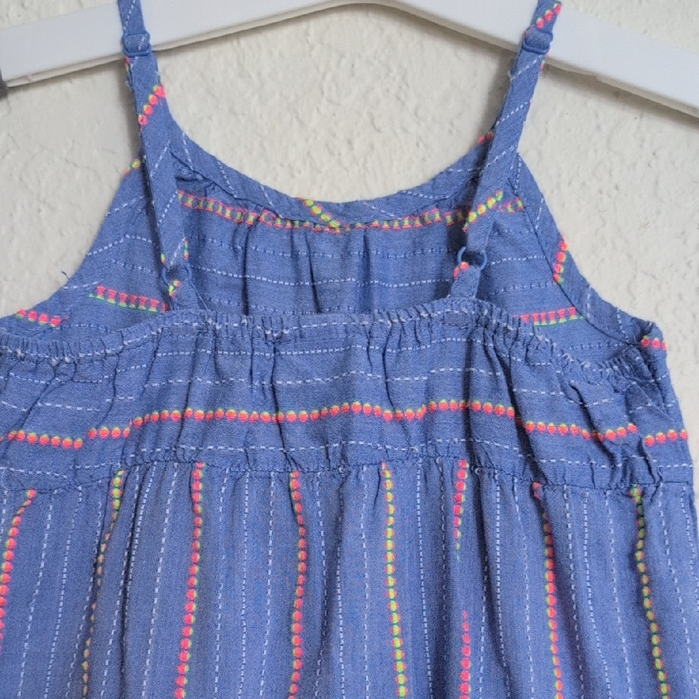 Cat & Jack Blue Dress with Colorful Stripes - Picture 6 of 7